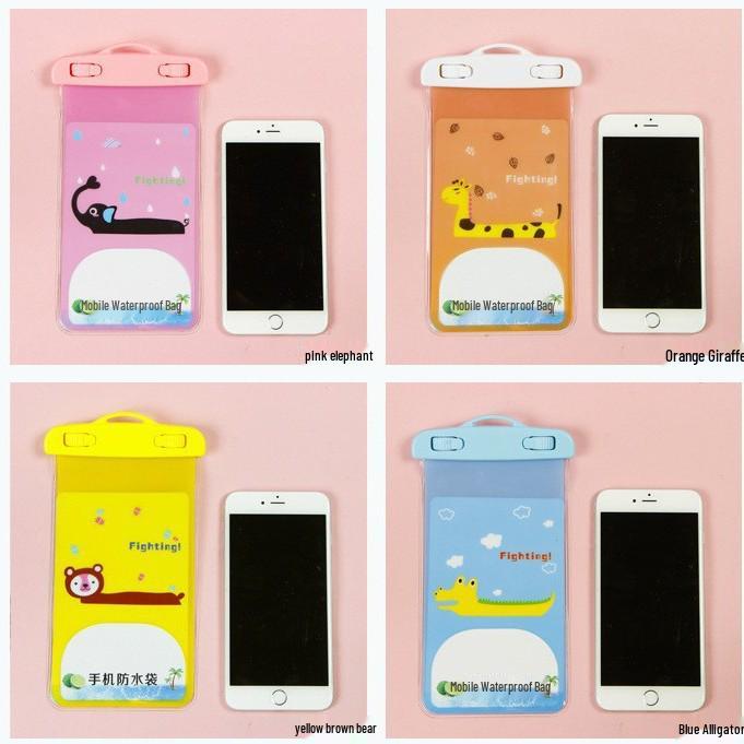 Cartoon Waterproof Mobile Phone Pouch for Swimming, Rafting, and Outdoor Use