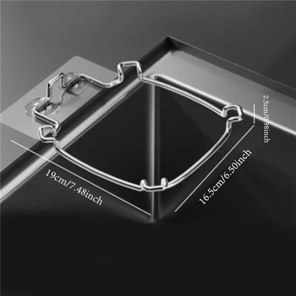 1pc Stainless Steel Sink Filter Drain Rack, Kitchen Mesh Bag Stand, Waste Garbage Net