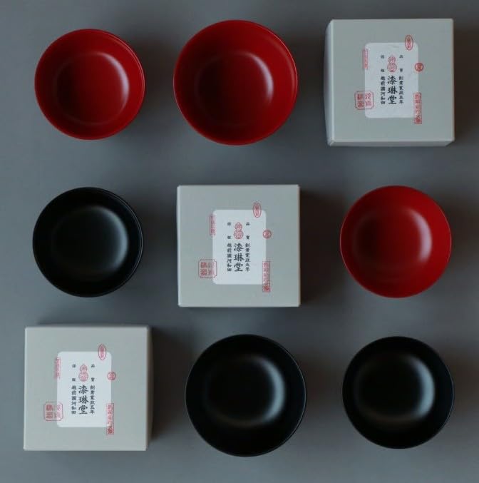 [Nakagawa Shoshichi Shoten, Great Japan Market, Washi Paper Wrapping] Urushi Rindo Echizen Hard Lacquer Asakura Bowl, 4 inches, Black