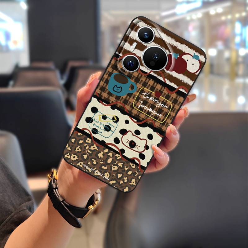 Ölgemälde Staubdichte Handyhülle für Huawei P70 Pro/Pura 70 Pro+ Stoßfestes TPU Langlebig Cartoon Vollständiger Rundumschutz Weiche Hülle