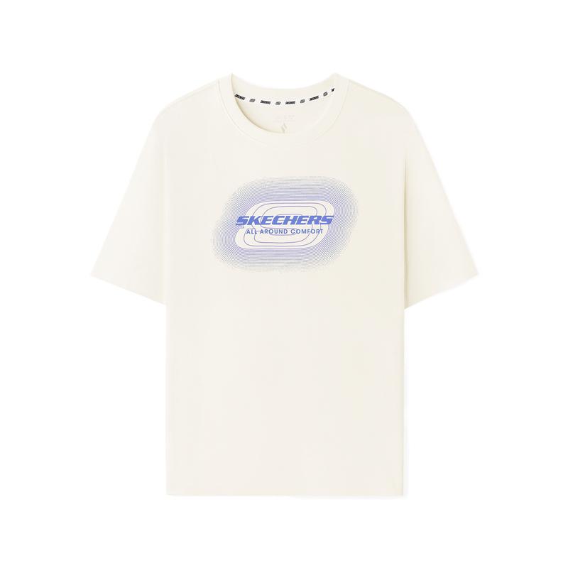 Skechers Round Neck Pullover Solid Color Short Sleeve Comfortable T-Shirt Unisex Tops L126U040-0074 XS