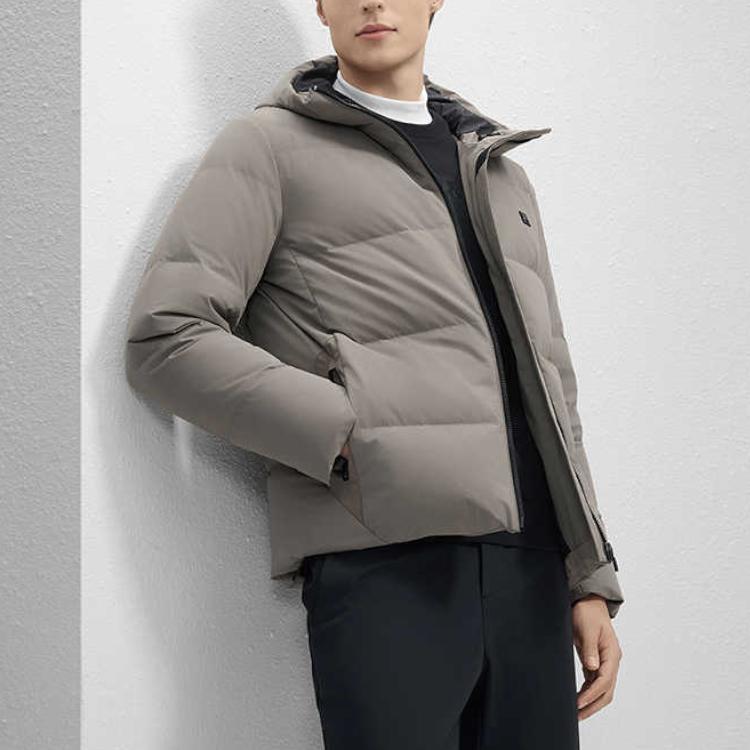 Men's Jacket FILA WHITE Down Jacket Men's Raw Brown