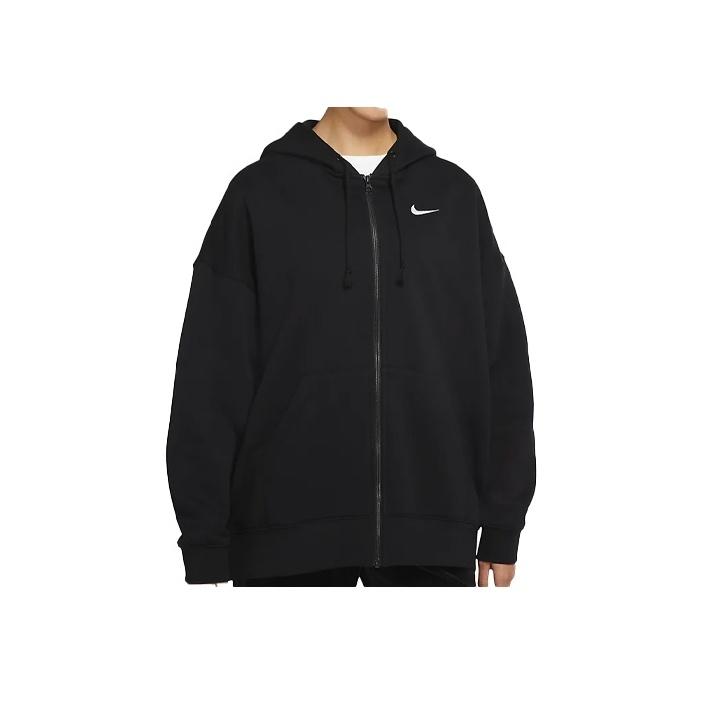 Nike Zippered Fleece Lined Hooded Jacket Women Jackets Black DD5635-010