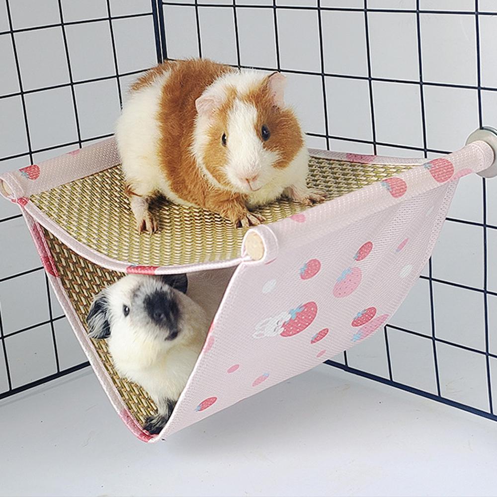 1 st dubbellagrad kyldyna hängmatta sval andningsbar hängande sovsäck för husdjur hamstrar marsvin sockerglidare ekorrar