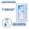 Finestra PVC Antracite 50X80 Sinistra Nuova 500X800 Mm Vasistas-Apertura a Sbalzo Doppio Vetro