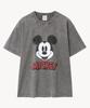 VTWO Vintage Washed Face _Mickey_ T-Shirt (Grey)