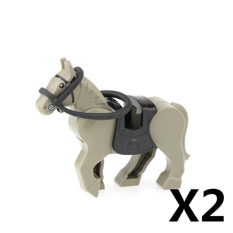 Medieval Castle Knight Building Block African Animal Elephant Tiger Camel Deer Bear Dragon Horse soldier Sheep Boar MOC Toy Gift
