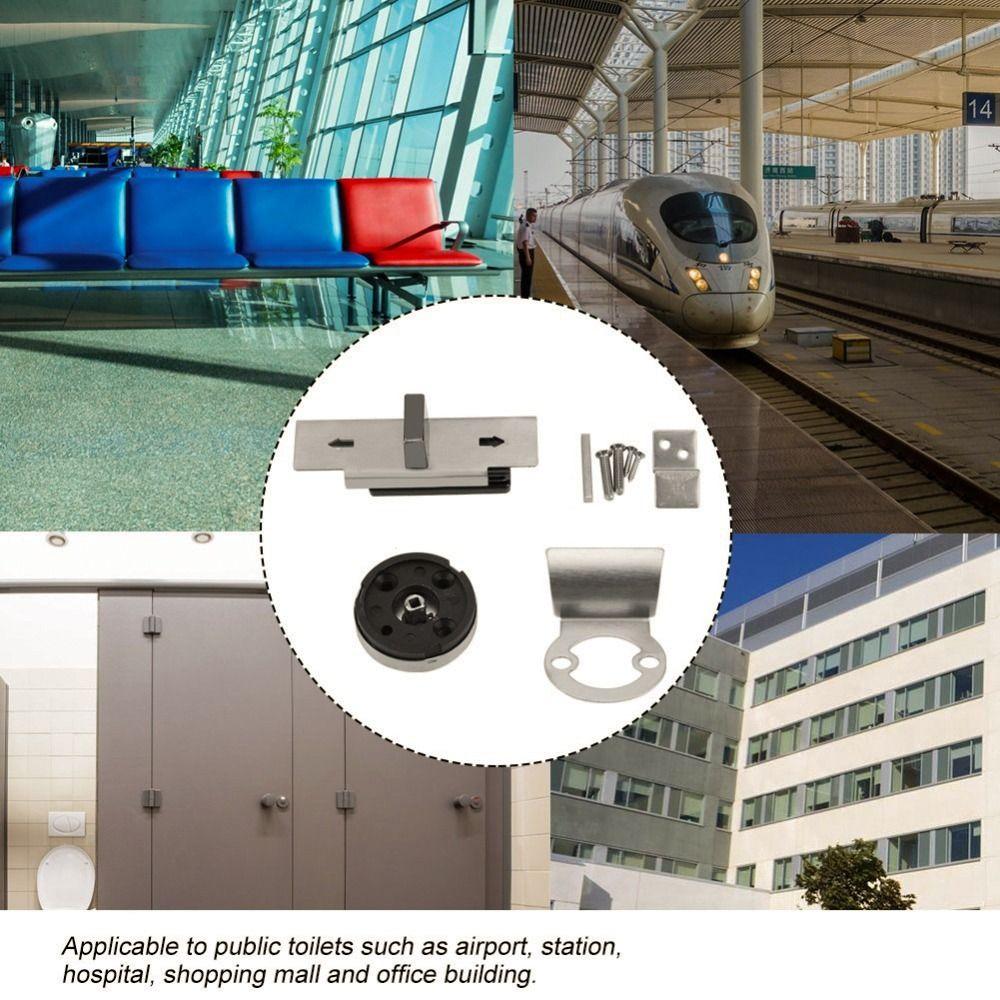 Secure Door Lock Indicator Stainless Steel Privacy Door Indicator Lock Public Toilet