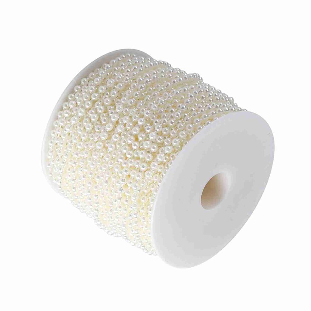 40mCelsiusroll 4mm Artificial Pearl   Ornaments Beads Curtain WeddingCelsiusFestival Party Decor Beige