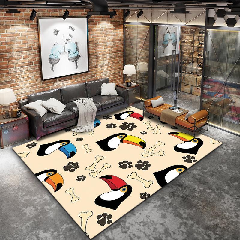 Cute cartoon animal Pattern Square Carpet,Area Rug,Carpet Rug for Living Room Bedroom Sofa Playroom Decor,Non-slip Floor Mat,Holiday Birthday Gifts