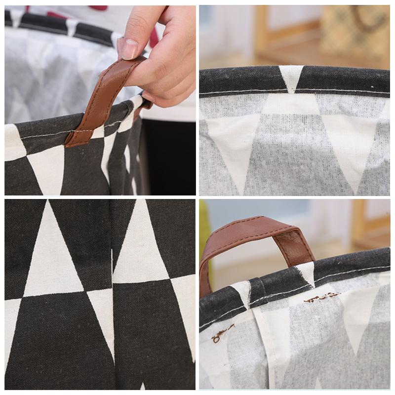 Super Large Laundry Basket With Drawstring Round Dirty Clothes Toys Folding Bucket Anti-Dust Big Storage Barrel