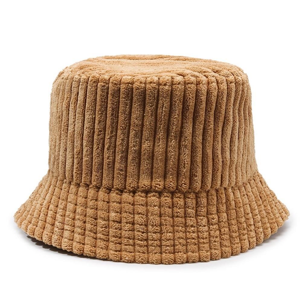 Adjustable Corduroy Bucket Hat Breathable Travel Sun Shade Cap Fashion Fisherman Hat for Women
