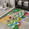 Cartoon S_Smurfs Floor Mat Rectangle Anti-slip Home Soft Badmat Front Door Indoor Outdoor Mat el Decor Mat