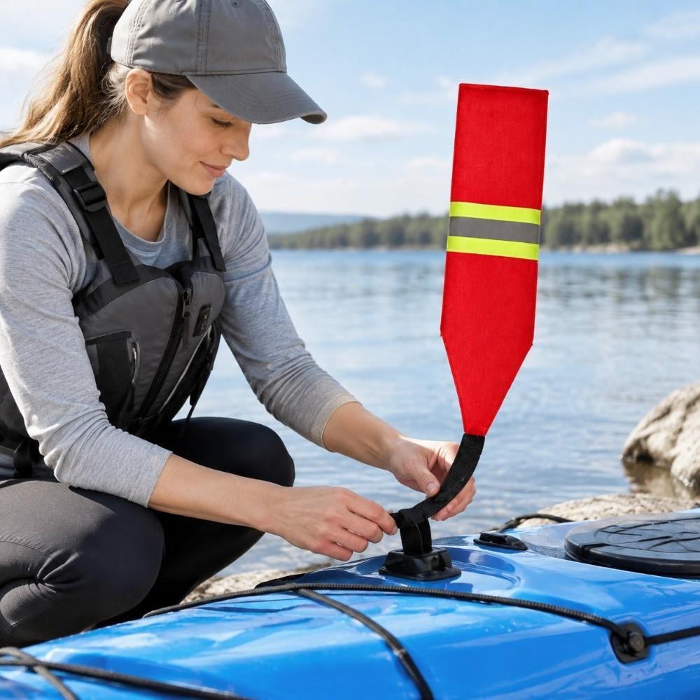 4 Colors Travel Flag 5.15*22.6inch Safety Accessories Kit for Kayak SUP Towing Canoe