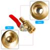 Aopin Ball Valve Brass G 1/4" Female Thread x 8mm / 3/10" Hose Barb