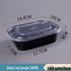 Disposable 750ml Rectangular Takeaway Box with Lid - Thickened Transparent Plastic Lunch/Fruit/Fast Food Container