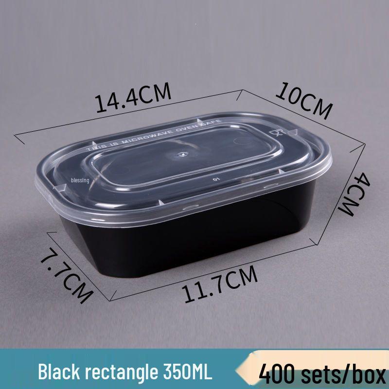 Disposable 750ml Rectangular Takeaway Box with Lid - Thickened Transparent Plastic Lunch/Fruit/Fast Food Container