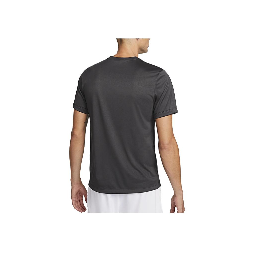 Nike Logo Print Crew Neck Short Sleeve T-Shirt Men Tops Charcoal-Grey DX0989-060