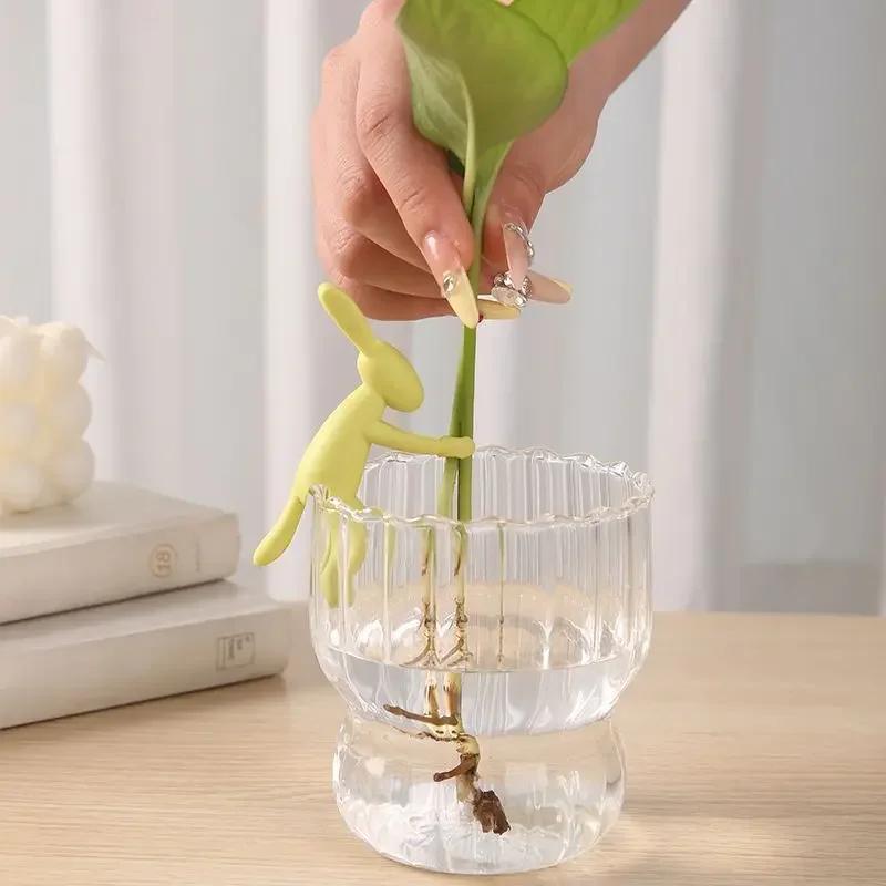 Rabbit Plant Support Stem Holder Propagation Buddy for Vase Plants Cuttings Seedlings Gardening Decor Cute Assistant Tool