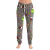 Women's Christmas Print Cuffed Jogger Pants with Pockets Casual Pants