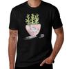 Succulent In Elephant Planter Tshirt Basic Short Sleeve Cotton Blend Tshirt