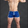 Summer Men Sport Shorts Color Matching Hollow Mesh Loose Drawstring Elastic Waist Quick Dry Jogging Gym Vacation Beach Shorts