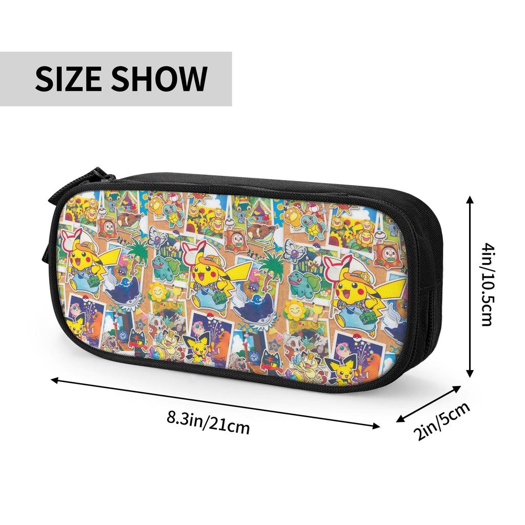 Custom Cartoon Pokemon Theme Large Capacity Bags for Child Handheld Study Bag for Boys Gilrs Kids