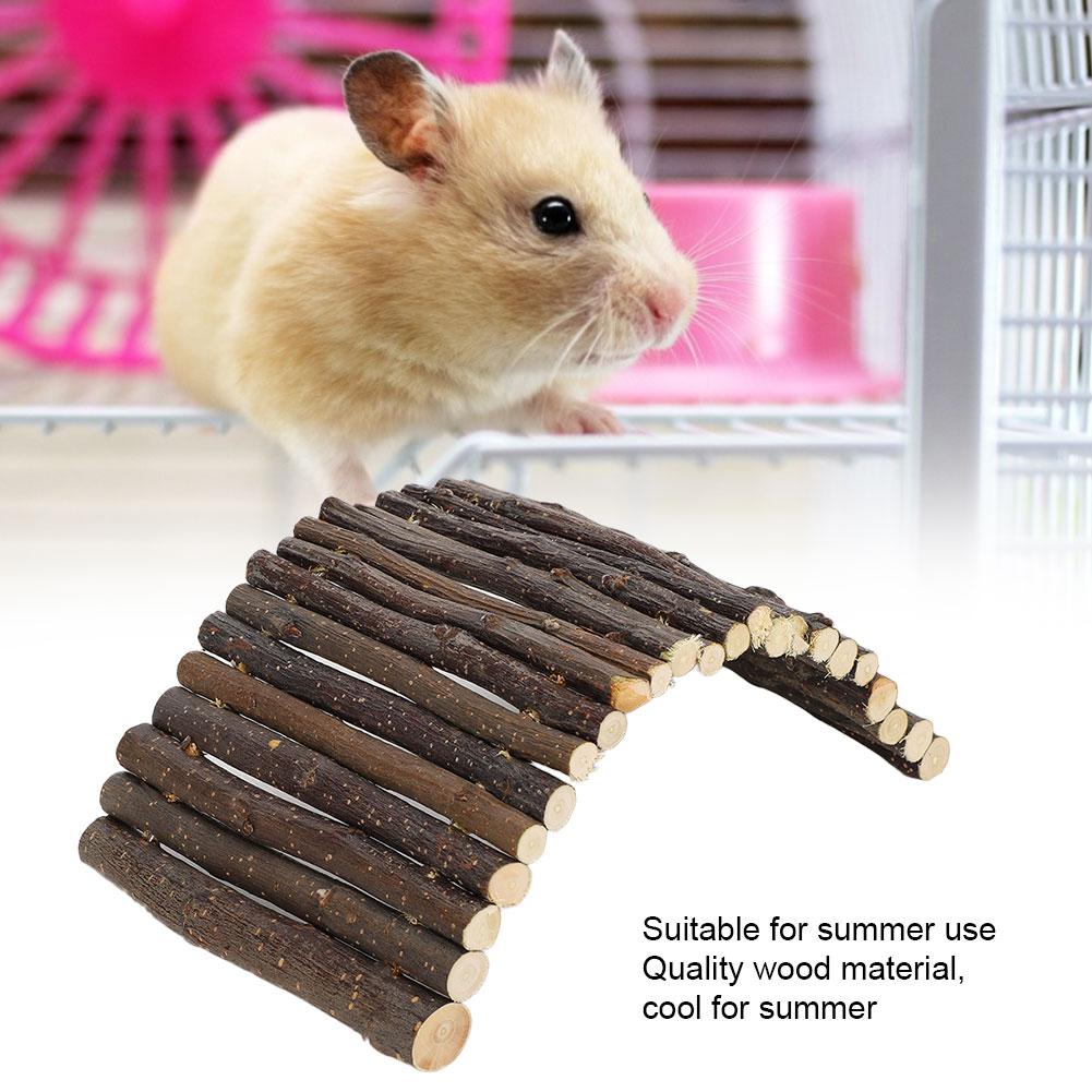 Wooden Arch Bridge Hamster Ladder   Small Animals Pet Cage Accessories