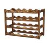Wine Rack Pine Wood Wine Bottle Storage Shelf Display Organizer Decor for Countertop Home 4 Layer