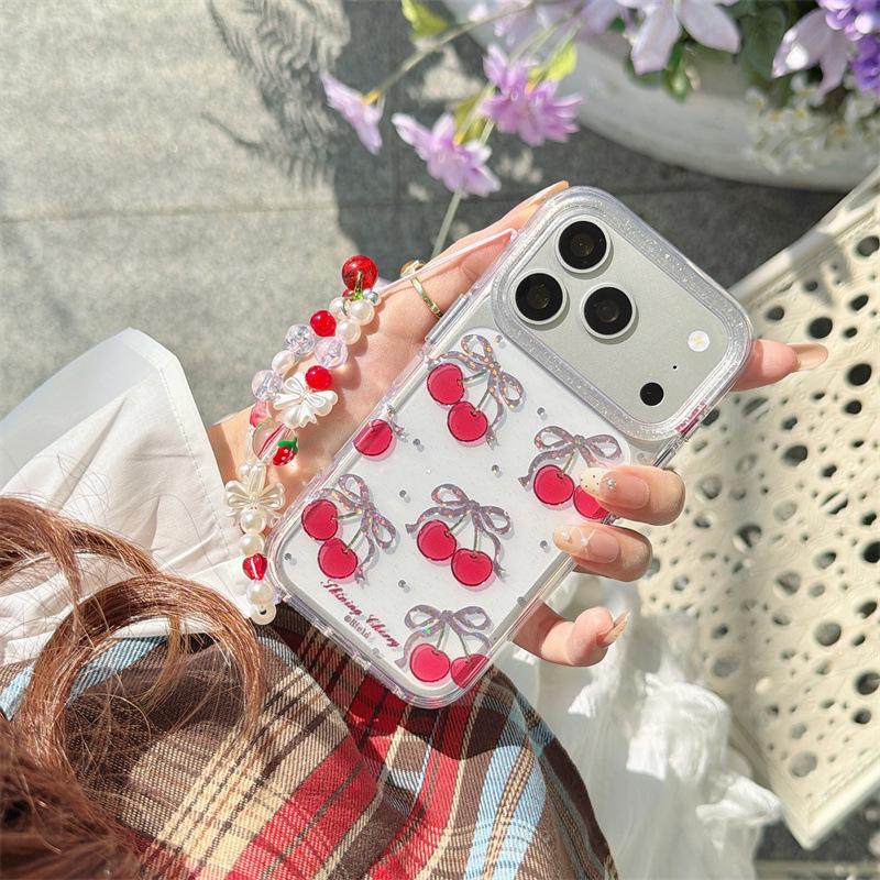 Gilded Cherry Full-Screen Tote Strap for iPhone 17/16 Pro Max/15/14 High-End Case