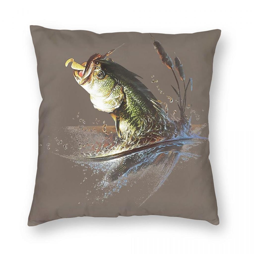 Bass Strike Game Pillowcase Polyester Linen Velvet Creative Zip Decor Throw Pillow Case Home Cushion Cover