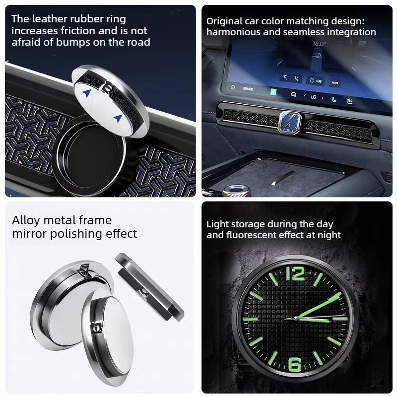 Applicable for Lynk&Co 900 Central Control Clock Night Light Car Quartz Watch Car Interior Modification Accessories