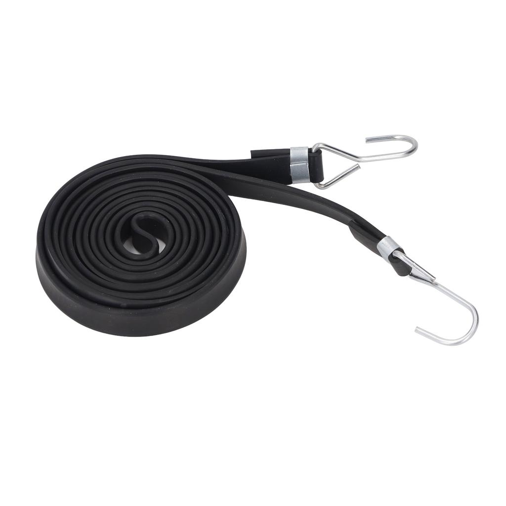 10Pcs Bungee Strap 2cm Width Black High Elasticity Heavy Duty Bungee Cords with Hook for Outdoor Activities