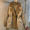 Women Down Cotton Coat Winter Jacket Female Mid Length Version Parkas Slim Fit Large Size Outwear Casual Fashion Overcoat