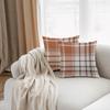 A Set Of 3 Pillowcases, Watercolor Brown, Checkered Decorative Pillowcases For Bedroom Sofa Decoration,18x18inches Without Pillow