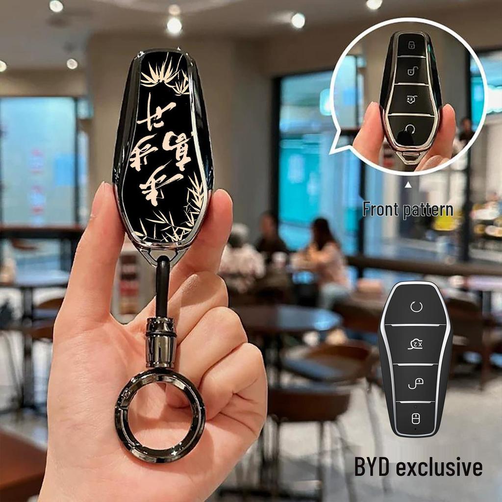 BYD Car Key Case for Qin Plus DMI, Song Pro, Tang L, Yuan UP, Han, Destroyer 05, Seagull, Seal