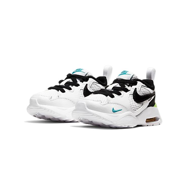 Nike Air Max Fusion Cushioning Abrasion Resistant Breathable Low top Running Shoes White Black Infant And Toddler CJ3826-103