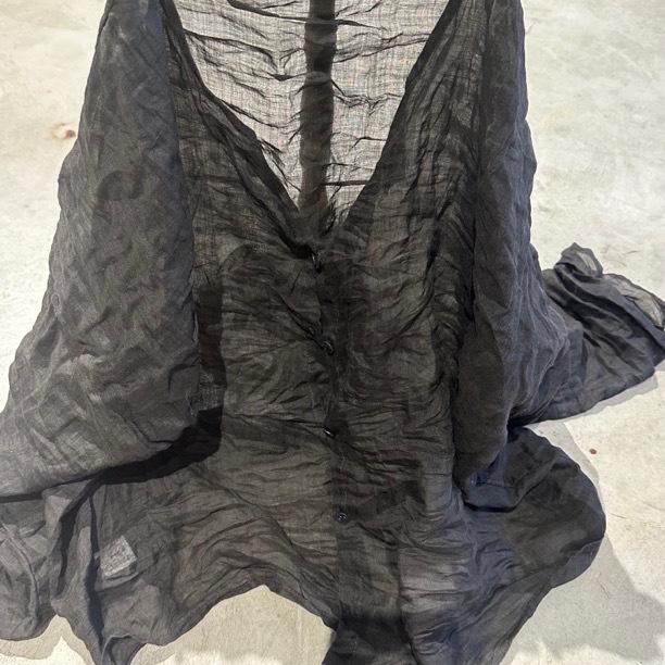 SN56 Versatile Crew Neck Ramie Cardigan - Summer Sun Protection, Solid Color, Drop Shoulder.