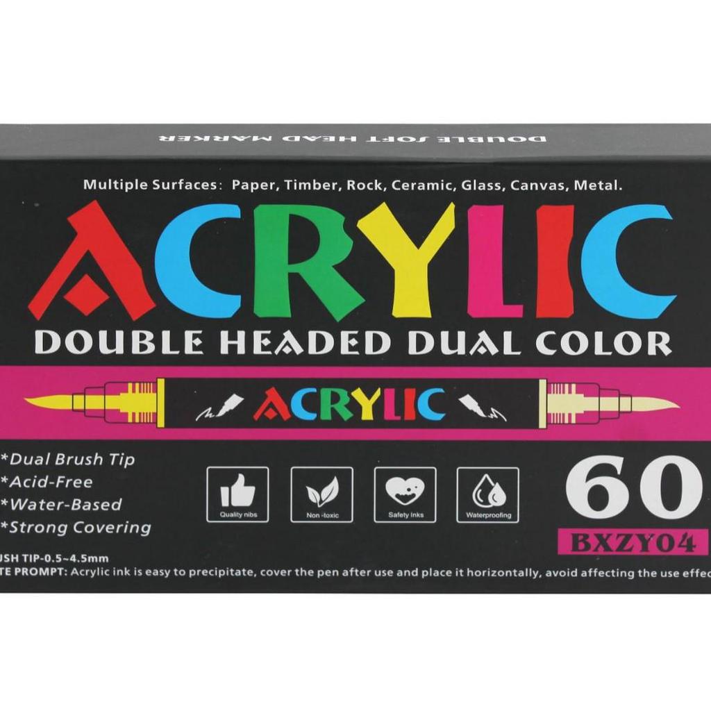 Direkt-Tinten-Acrylmarker Pinselstift mit weicher Spitze, Große Kapazität, Übermalbar, Nicht unter Druck.