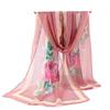 Neuer Damen-Dünnschal aus Seide für Frühling und Sommer, hochwertiger Chiffon-Gaze-Schal mit Druck, Geschenk für die Mutter, doppelt verwendbarer Schal/Stola