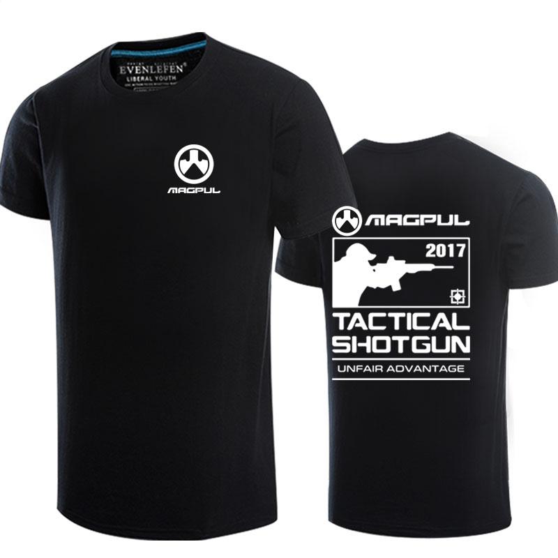 Men's Graphic In MagPul Tactical Shotgun T-Shirt 100% Cotton Sweat Wicking Breathable Casual Tee for Military Enthusiast