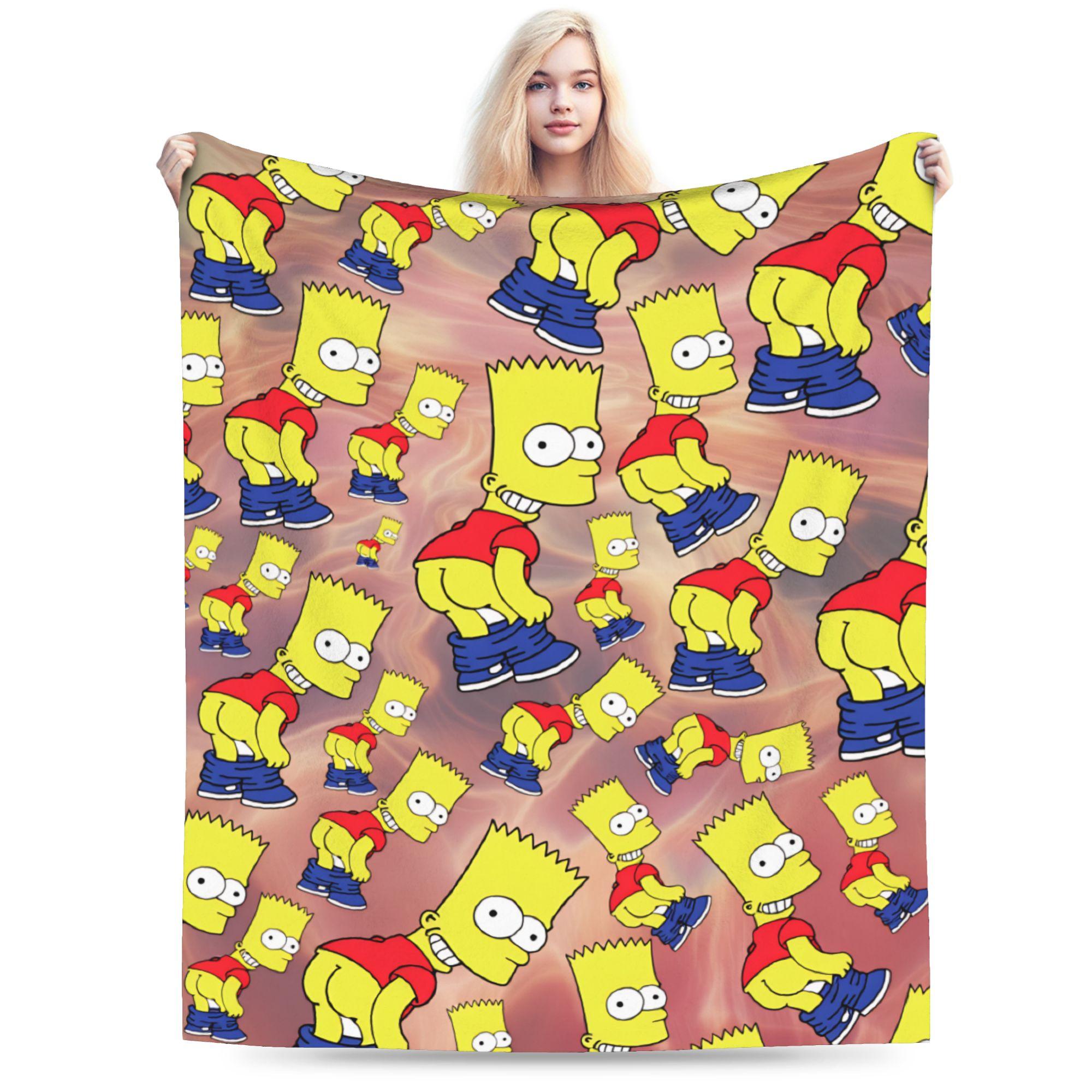 S-Simpsons Mr Sparkles Warm Blanket For Bedroom Graphic Throw Blanket Winter Travel Office Flannel Bedspread 75x90cm