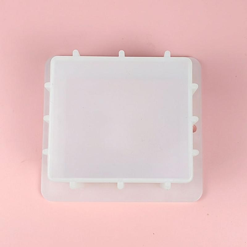Handicraft Candle Epoxy Silicone Casting Mould Soap Making 3D Casting Mold 4in Square Bread Cake Bakeware DIY Resin Mold