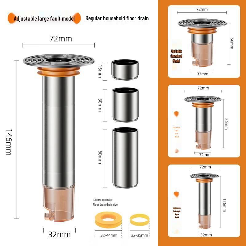 Xuan Yong Adjustable Stainless Steel Anti-Odor Floor Drain