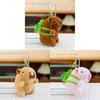 Whimsical Capybara Plush Toy Cute Keychain Animal Accessory Soft Stuffed Doll For Kids