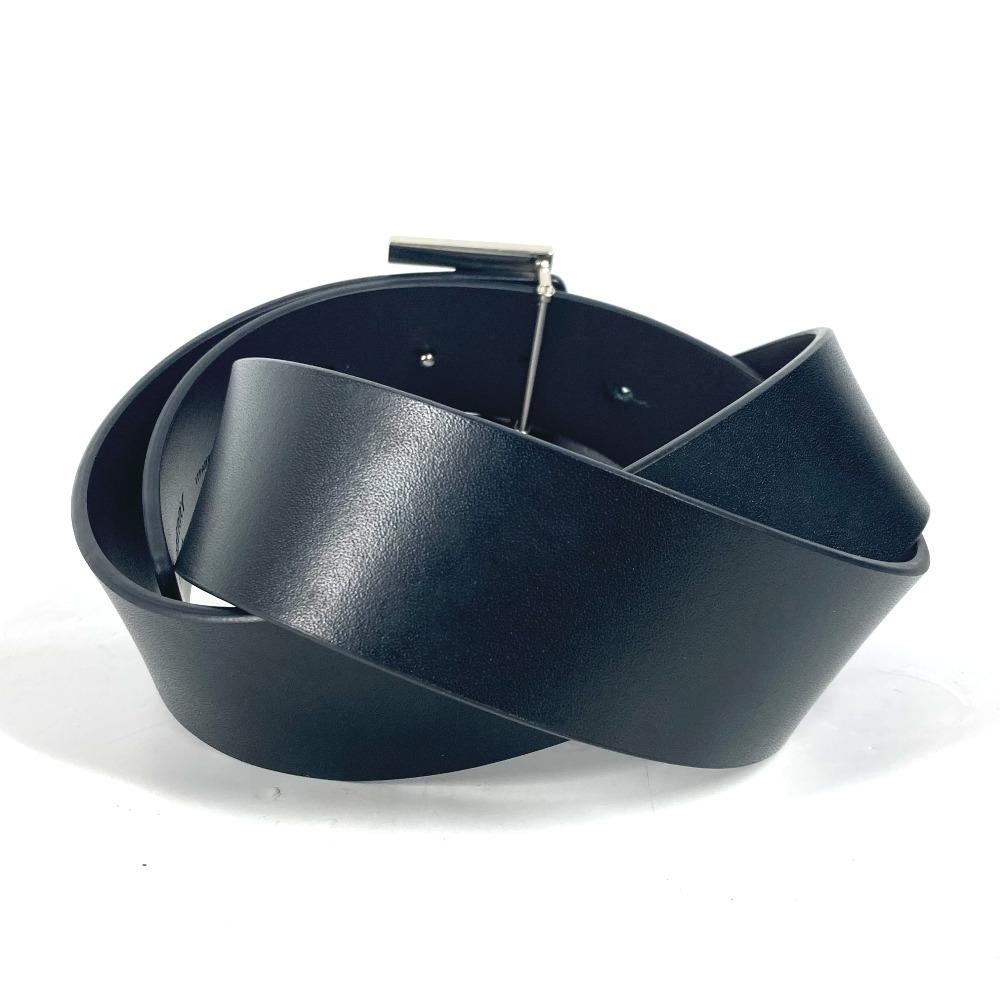 BURBERRY TB logo  belt Leather Black/SilverHardware