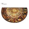 Sand Scraping Doormat Floor Mat Semi-Circular Design 3D Illusion Rug Non-Slip Decorative Door Shock Absorbing Entryway Bedroom Fade-Resistant