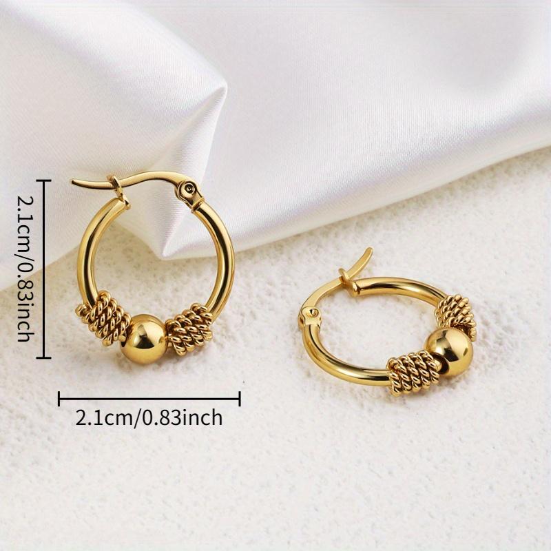 Stainless Steel Retro Elegant And Fashionable Earrings Suitable for Daily Wear Jewelry Accessories, Ideal Choice for Women'S Valentine'S Day Gifts
