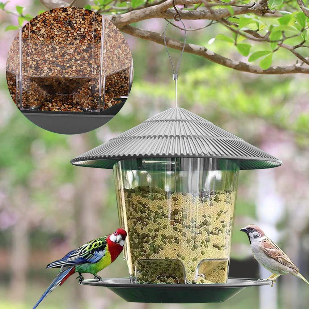 Bird Feeder Hanging Feeding tool Peanut Nut Feeding Station Dispenser Holder Container Waterproof for Outdoor Garden/Patio