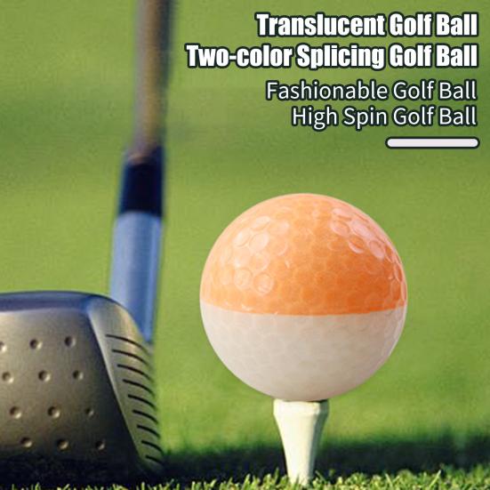 Lett golfball Unik 2-farger assortert dobbeltlags golfball Bedre kontroll Golftilbehør for golfere